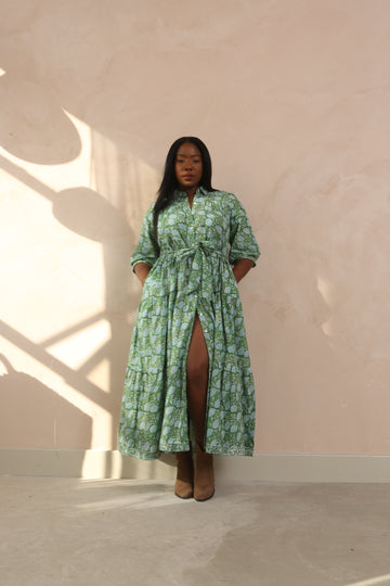 Diana Floral Organic Cotton Maxi Dress