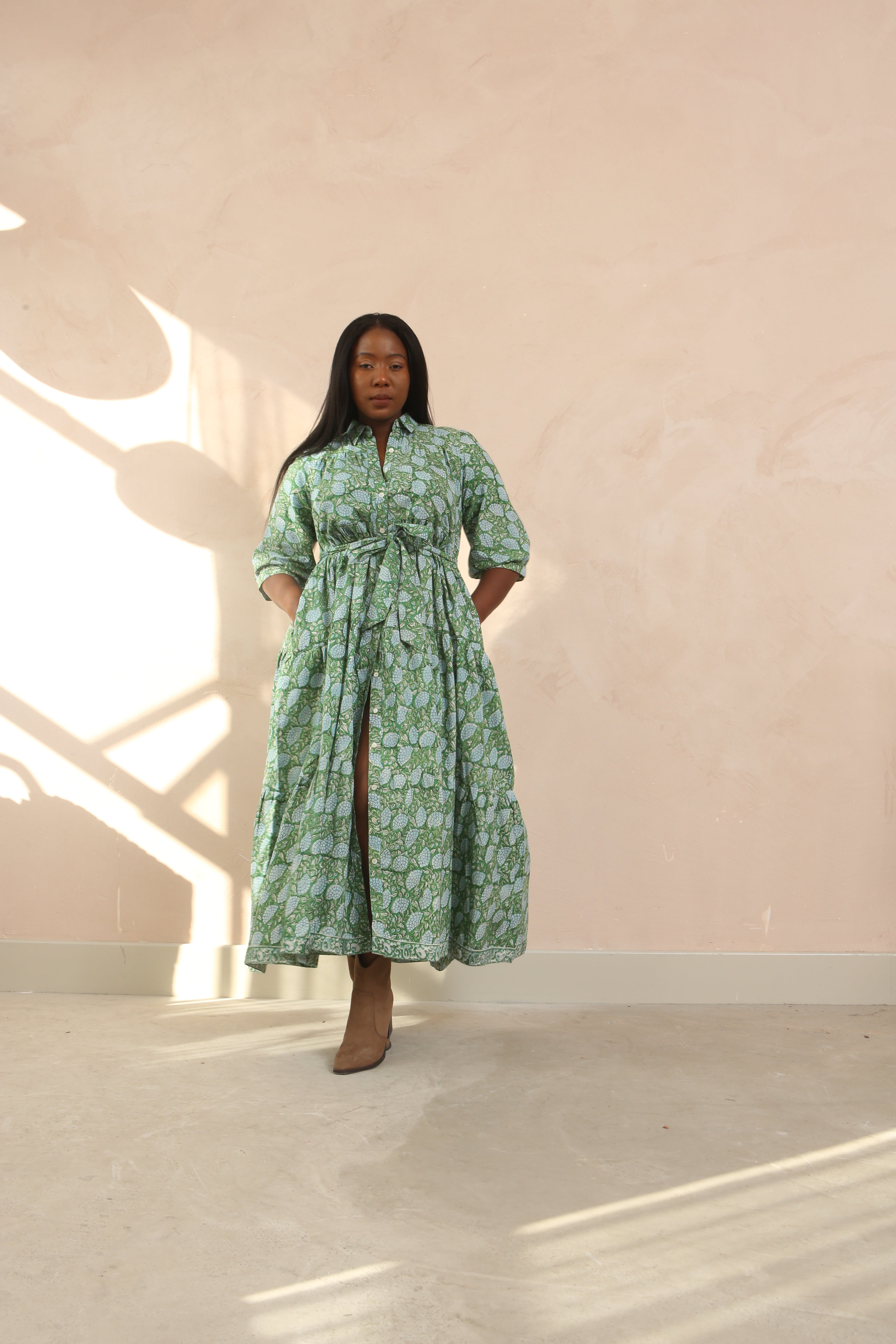 Diana Floral Organic Cotton Maxi Dress