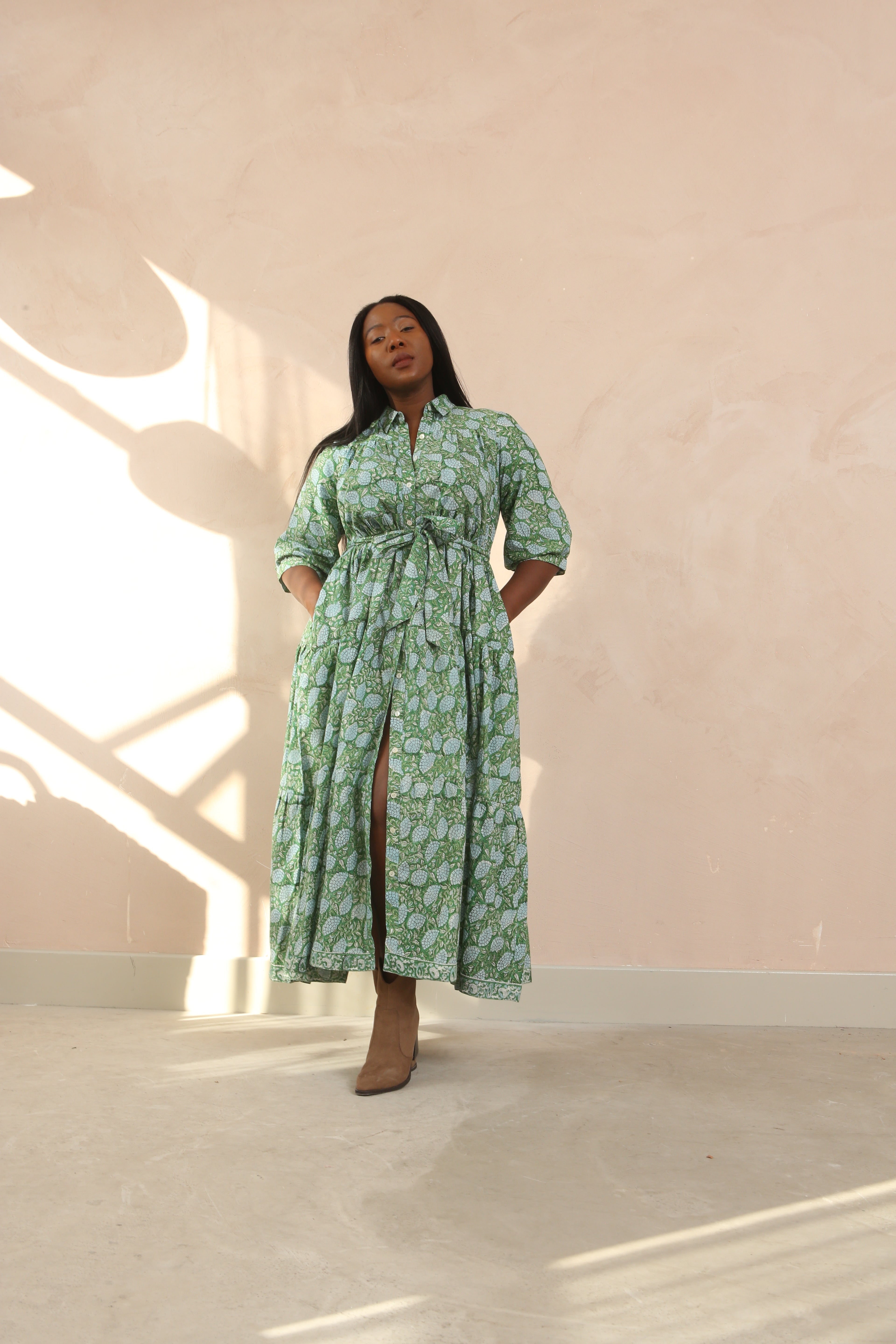 Diana Floral Organic Cotton Maxi Dress