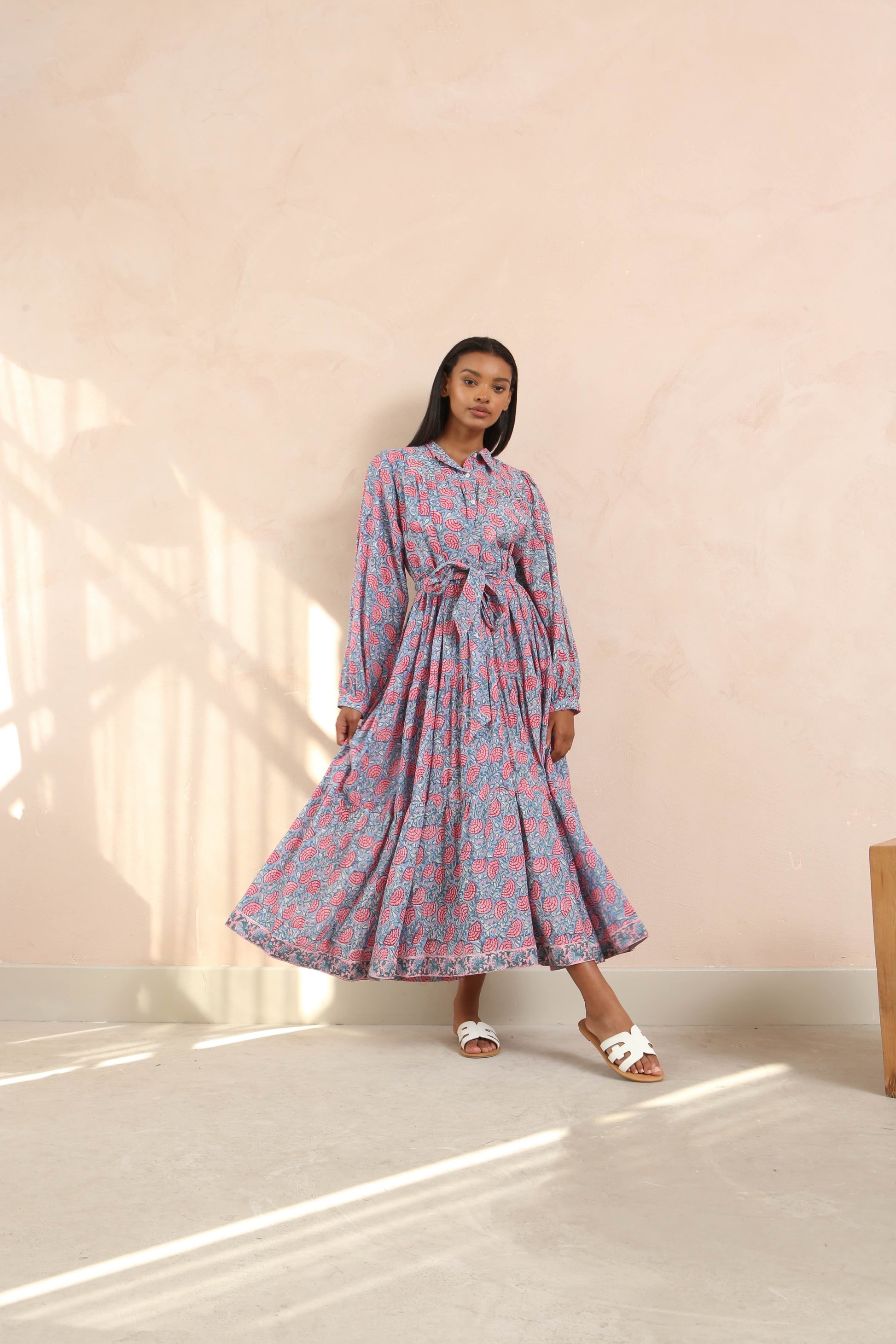 DF Cotton Maxi Dress Full Sleeves DesignerFriday DF Cotton Maxi Dress Full Sleeves DesignerFriday