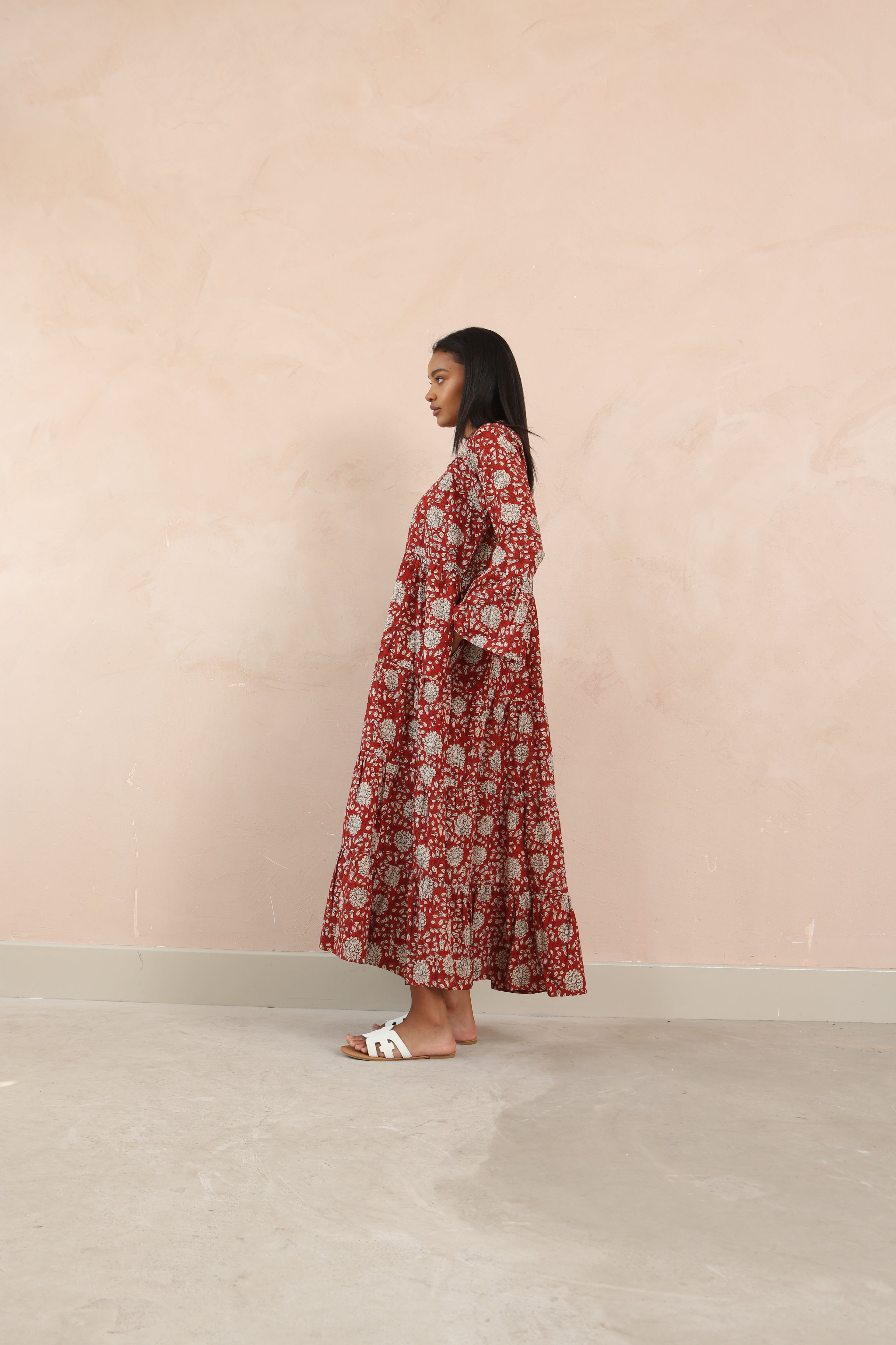 Mae Full Bell Sleeve Maxi Dress