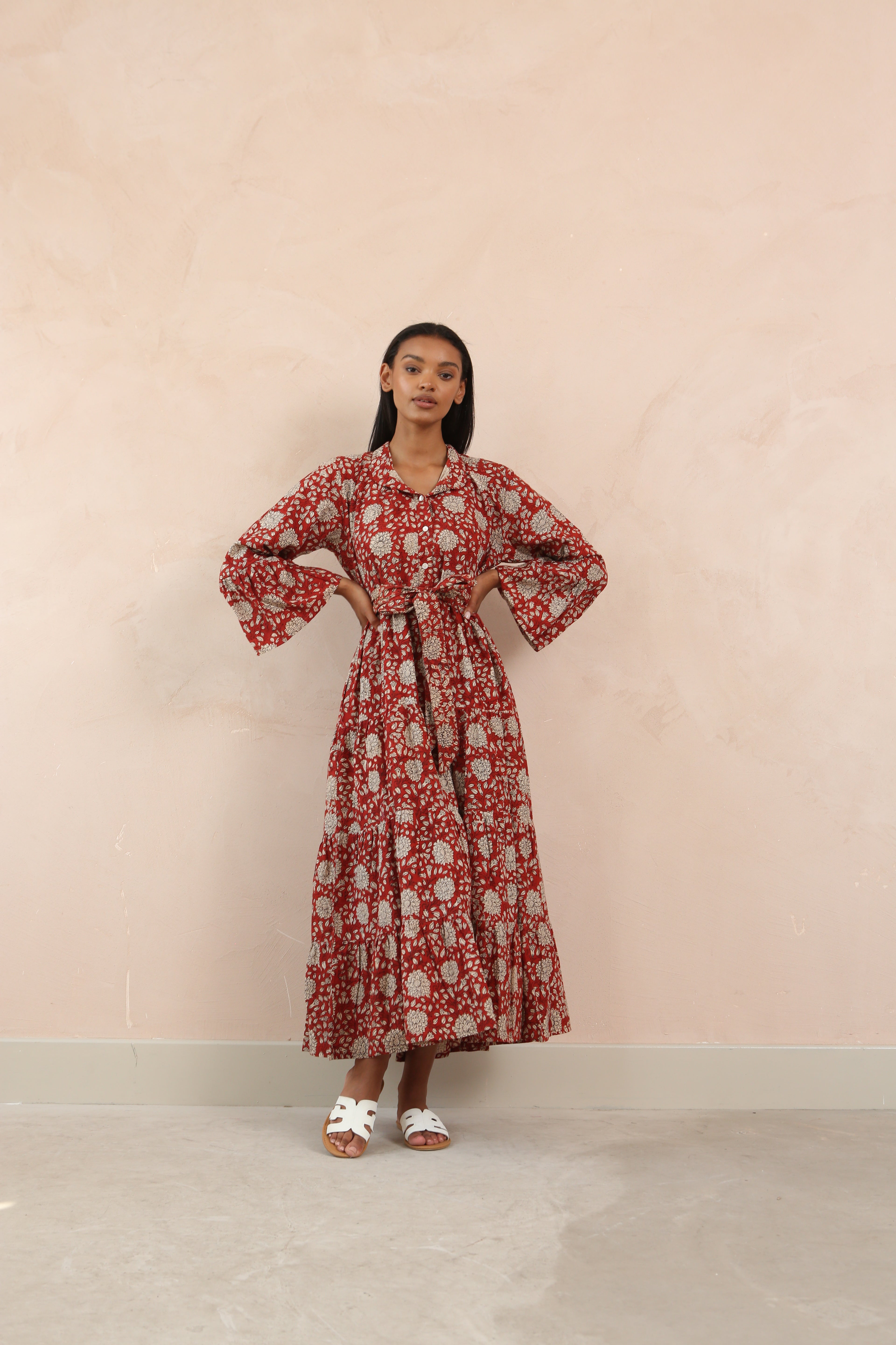 Mae Full Bell Sleeve Maxi Dress