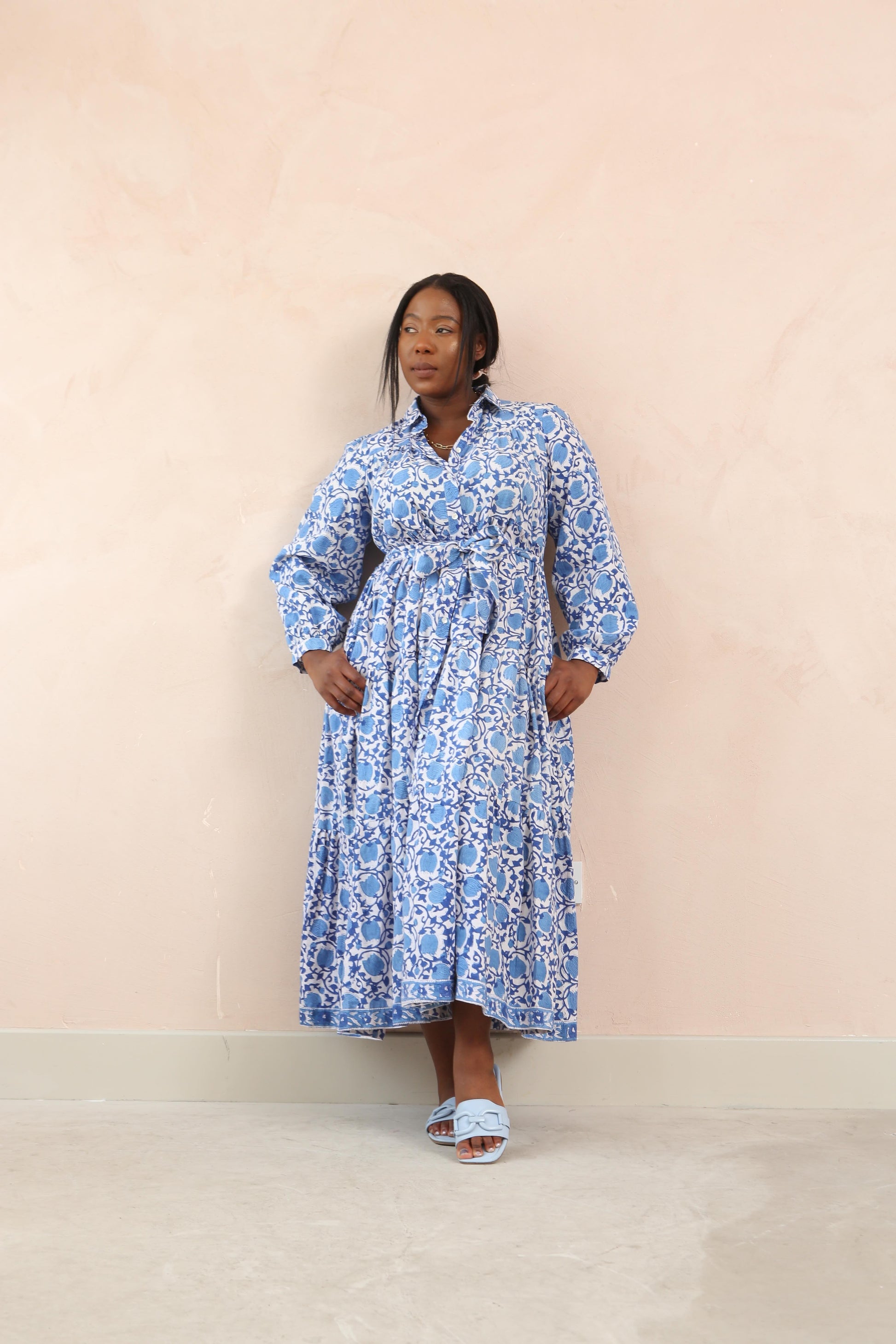 DF Cotton Maxi Dress Full Sleeves DesignerFriday DF Cotton Maxi Dress Full Sleeves DesignerFriday