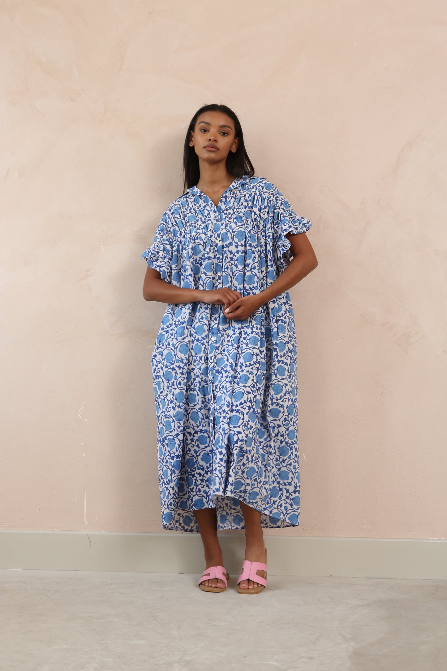 Mara Half Ruffle Sleeve Maxi Dress