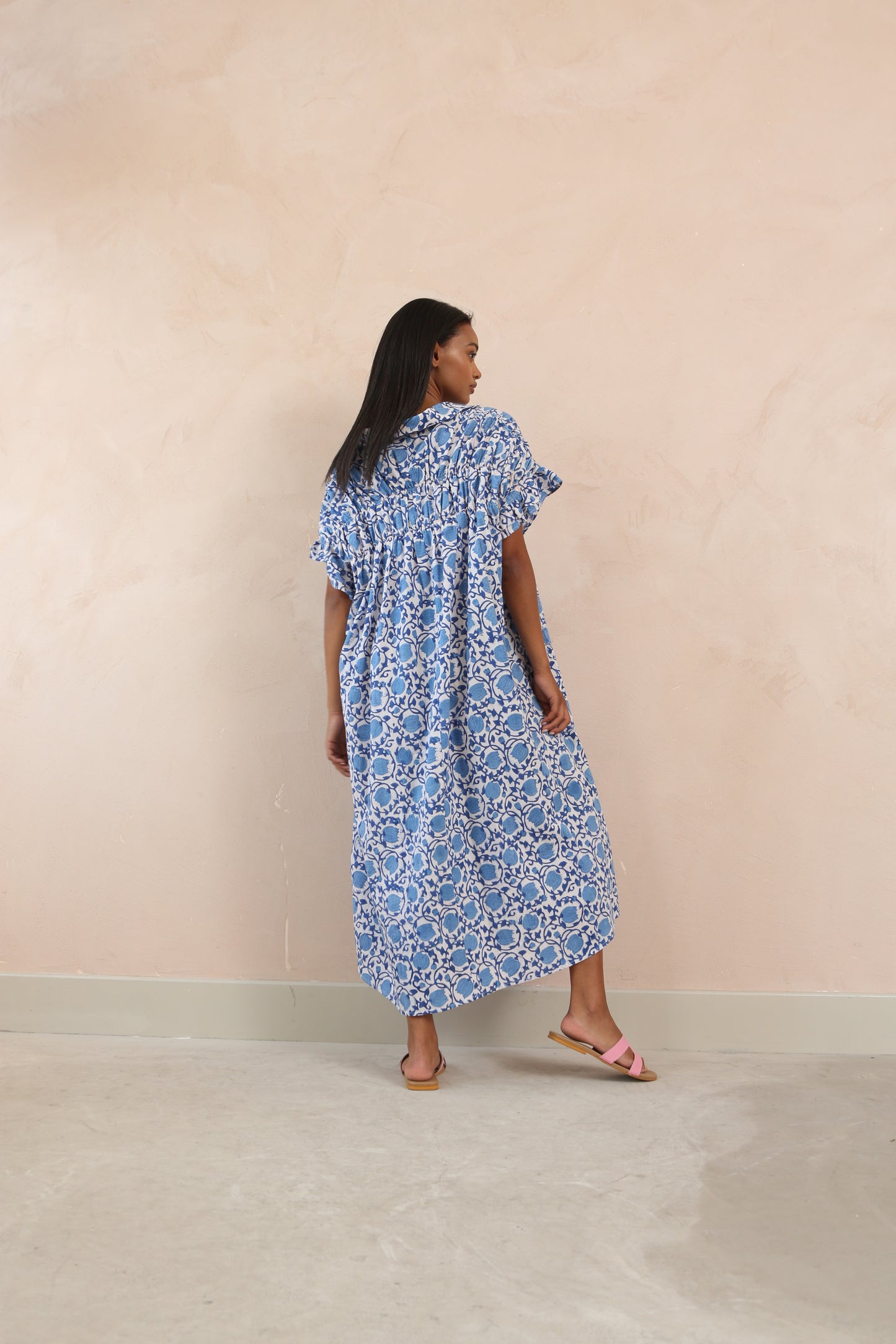 Mara Half Ruffle Sleeve Maxi Dress