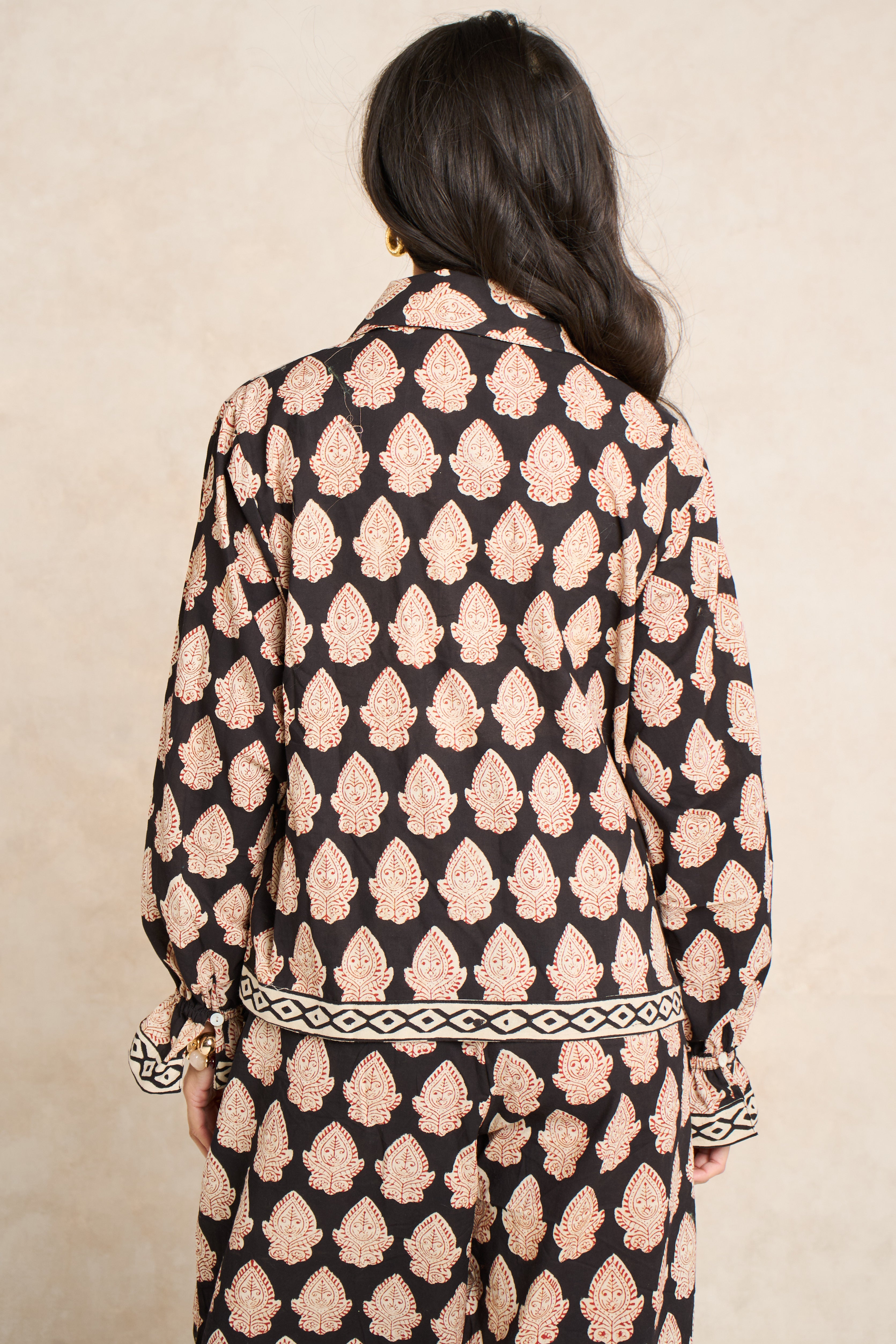 Molly Midnight Black Block Print Matching Set