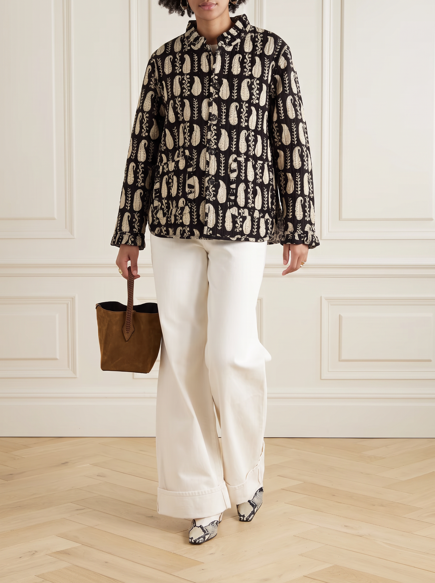 Nour Reversible Quilted Cotton Jacket