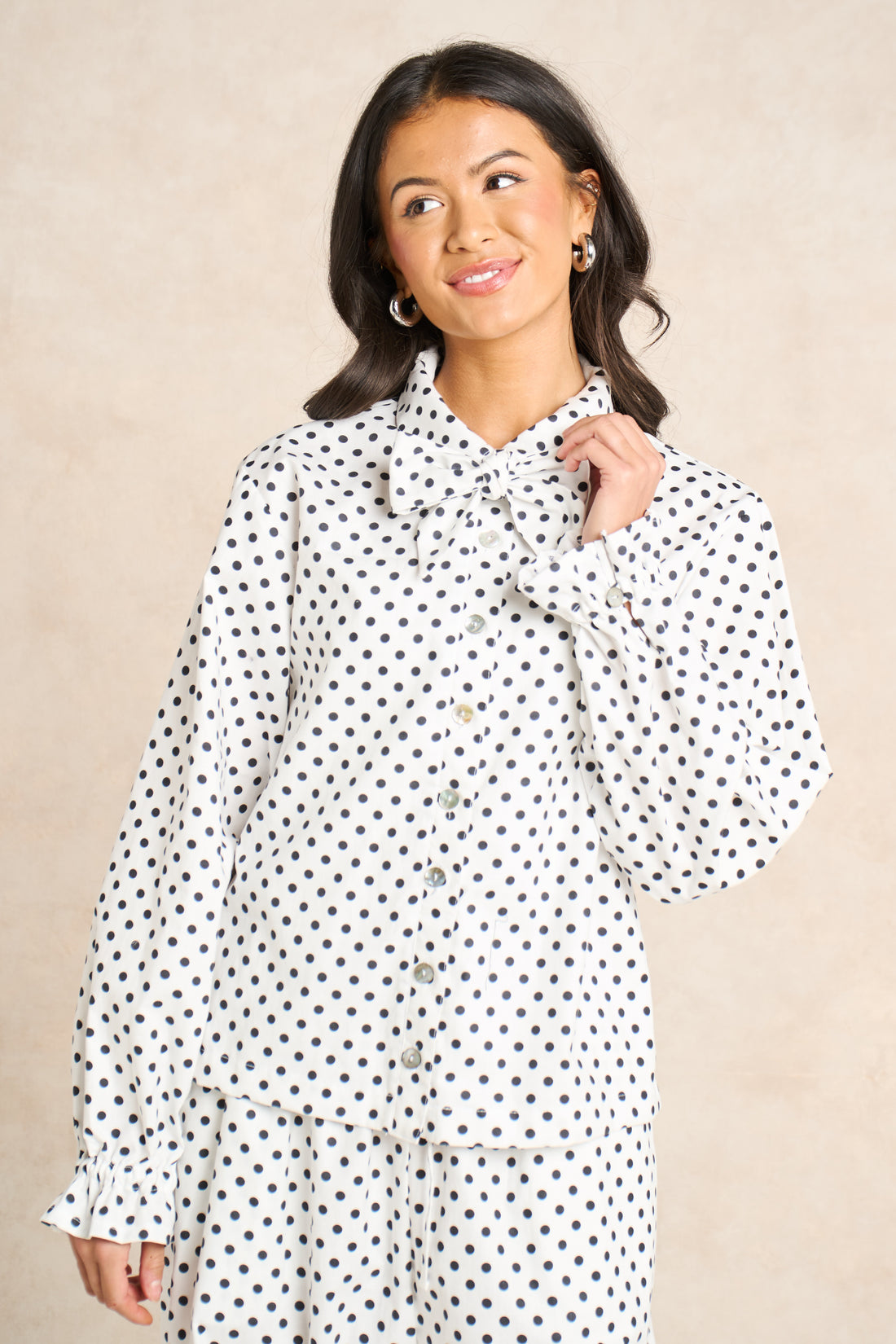 Polka Dot Block Print Matching Set