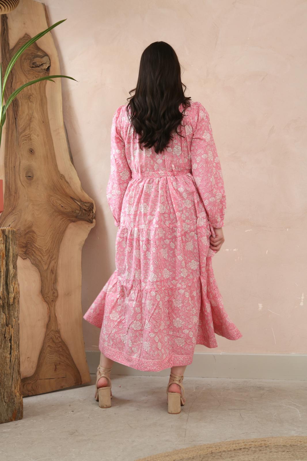 DF Cotton Maxi Dress Full Sleeves