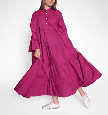 Winslow Cotton Poplin Maxi Dress Pink