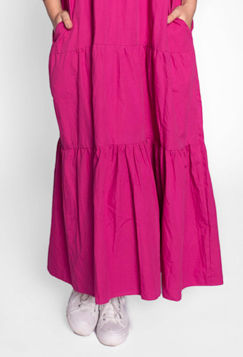 Winslow Cotton Poplin Maxi Dress Pink