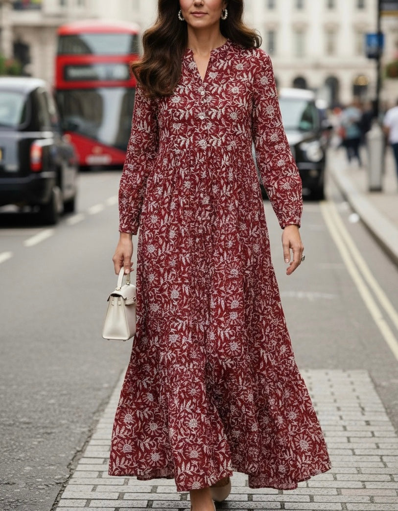 Brisa Red Maxi Dress Coming Soon