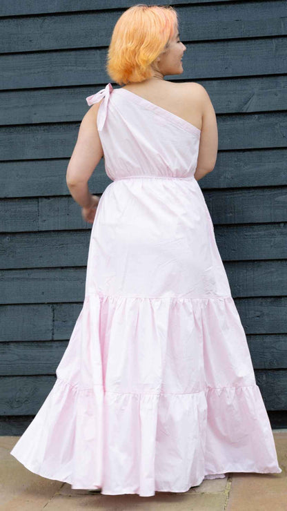 Bella One Shoulder Cotton Maxi Dress