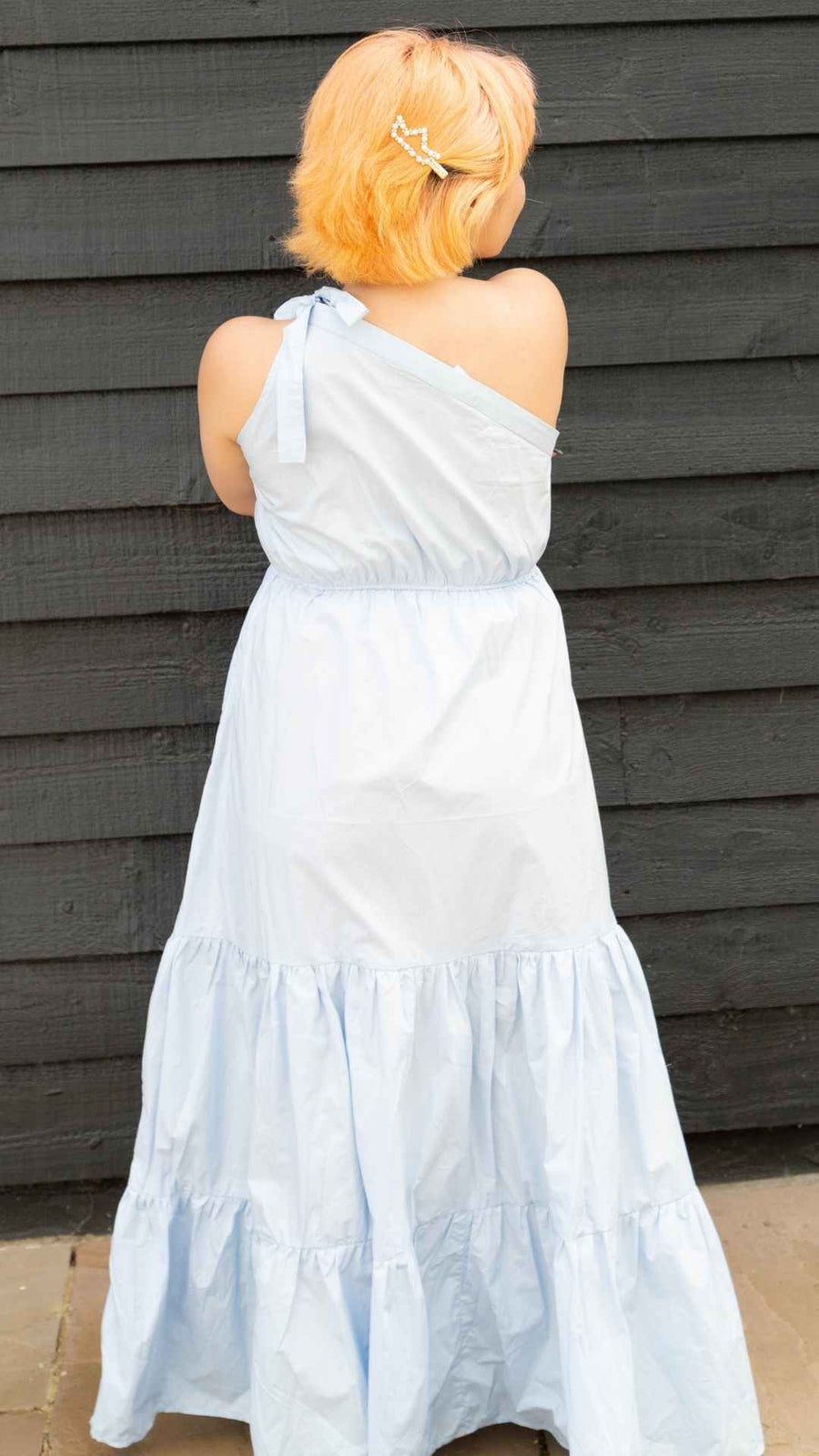 Bella One Shoulder Cotton Maxi Dress