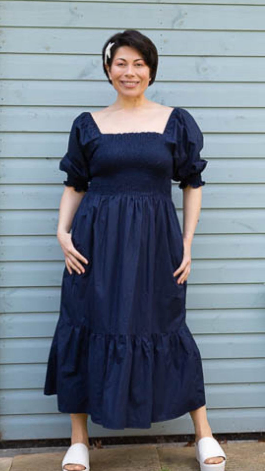 Chelsea Braless Wonder Midi Dress With Sleeves