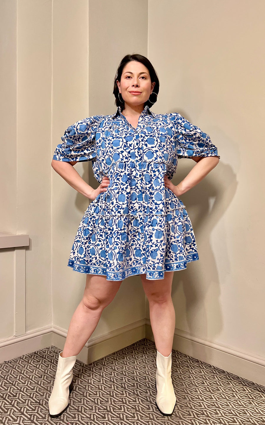 Mara Mini Block Print Dress- Preorder