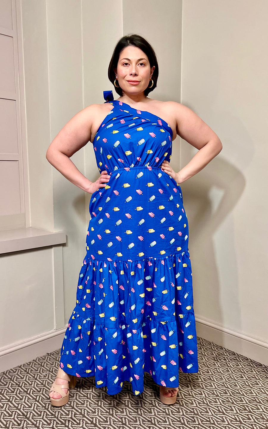 Candice Off Shoulder Cotton Maxi Dress