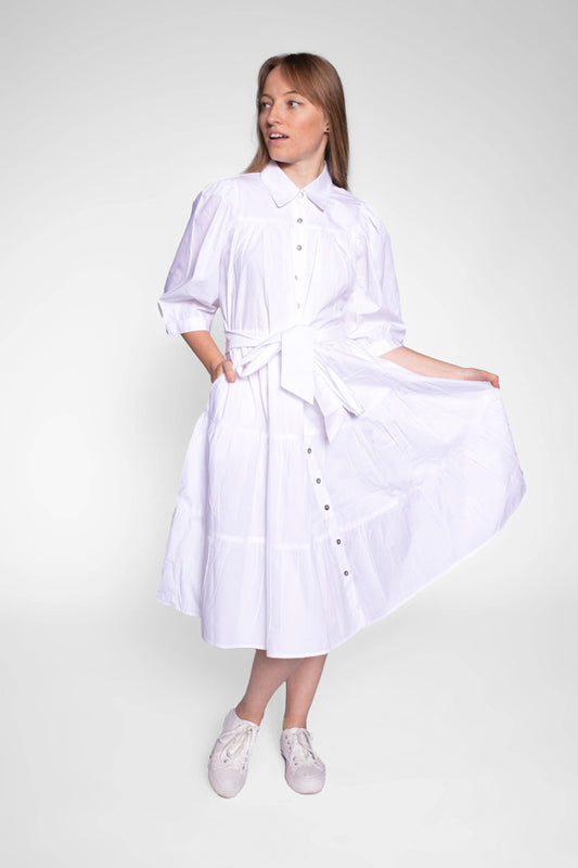 Angel Cotton-Poplin Midi Shirt Dress