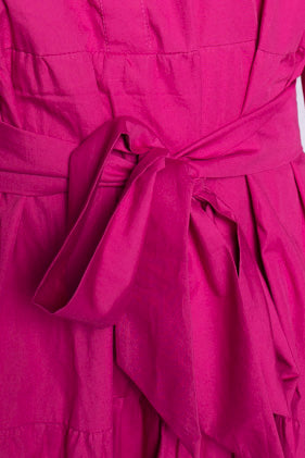 Mia Front Button Cotton- Poplin Maxi Dress
