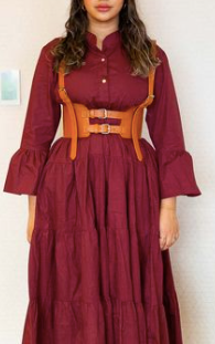 Mimi Cotton Maxi Dress With Bell Sleeves