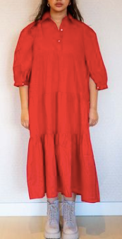 Amelia Front Button Cotton Maxi Dress