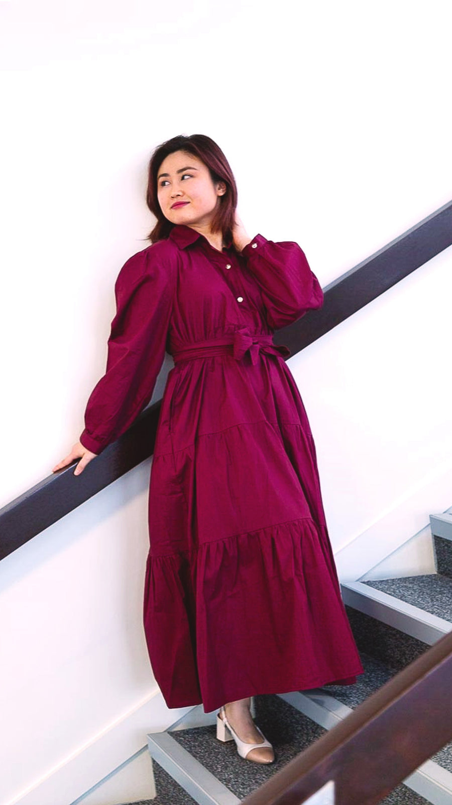 Mimi Cotton Maxi Dress With Full Sleeves